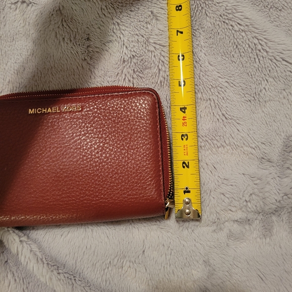Michael Kors Double Zip Brown Jet Set Large Continental Leather Wallet - Picture 2 of 12